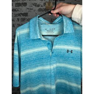 Under armour | mens play off polo blue striped